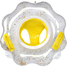 Innovatieve babyzwemband, veiligheidszitje met transparante rand voor plezierig zwemmen.