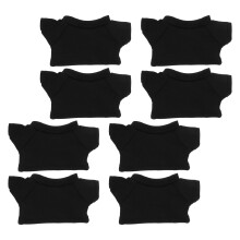 8Stk. Stofftier T-Shirt Für Plüschbären – Schwarzes Rundhals 23Cm