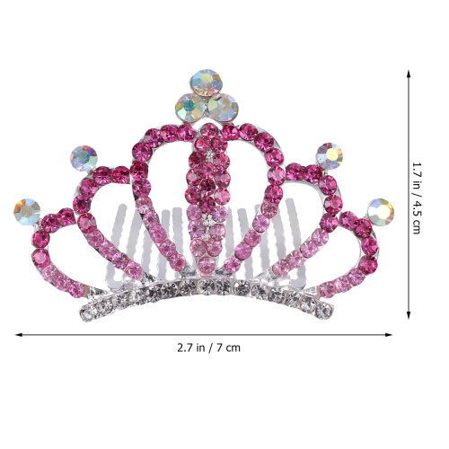 Headband Krone Mit Kristallen Rosa 1