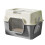 Cats Litter Pans for Older Cats Plastic Small Smooth-Gray 1