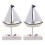 2 Unidades Mini À Vela Madeira Para Decoração 10