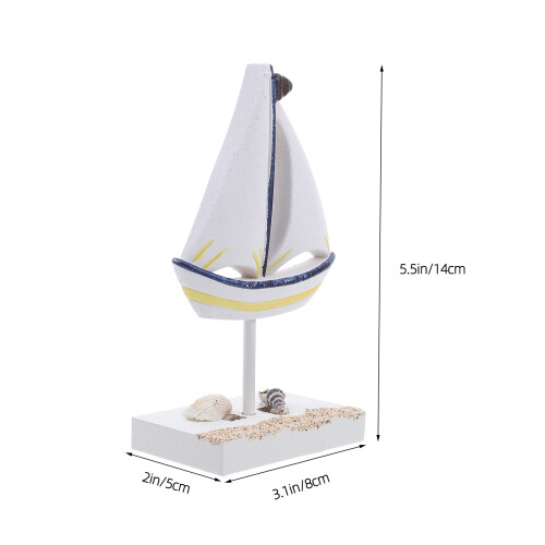 2 Unidades Mini À Vela Madeira Para Decoração 2