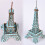 3D Torre Eiffel -Cabeça Educativo DIY Para Crianças Azul 8