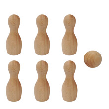1 Set Holz Mini Bowling Spielzeug Für Kinder Lernspielzeug