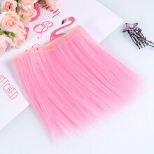 5 Unidades Cabello 15 Cm Resistente Calor Para Muñecas Rosa