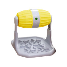 Puzzle de nourriture pour animaux de compagnie, jouet-Jaune