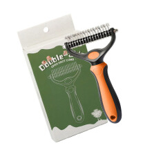 Peigne Double face pour animaux de-Grand double orange