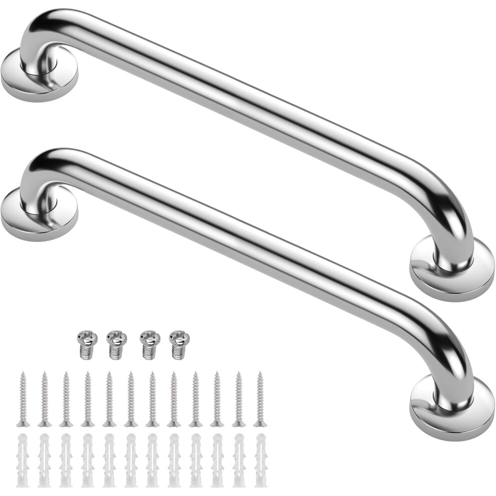 Yao96266 60Cm 2 Pack Bathroom Grab Rail Stainless Steel Shower Hand Rail Grab Handles Safety Handrail Mobility Aids For Elderly Children Disability