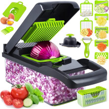 yao96266 16 In 1 Vegetable Choppers,Multifunctional Kitchen Food Chopper For Vegetables Fruit Slicer Dicer Cutter Veggie