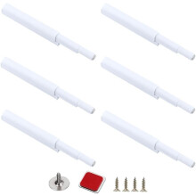 yao96266 6 Pack Push To Open Door Catches Magnetic Latch Door Rebounder Door-Touch Handle-Free Magnetic Rebounder (White)