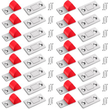 yao96266 18 Pack Magnetic Door Catch Ultra Thin Cupboard Magnets Self Adhesive And Screw 2 Installation Methods For Cabinets Windows Wardrobes Silver