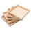5Pcs Wooden Blocks Puzzle Tray Square Serving Platter 10