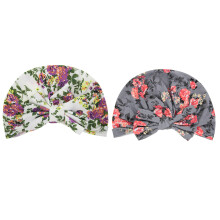2 Pcs Sleep Bonnet Baby Girl Hats Bunny Ear Pattern Printed Infant