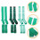 3 Sets Feestkleding Sinterklaas Gestreepte Vingerloze Handschoenen 4