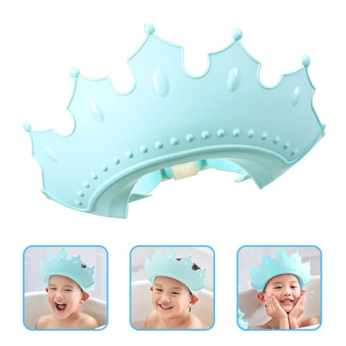 Adjustable Kids Shower Hat Crown Shape Waterproof Bath Supplies 2