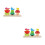 2 Sets Holz Bausteine Süße Frühförderung 8