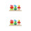 2 Sets Holz Bausteine Süße Frühförderung 9