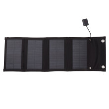 Cargador solar portátil para tabletas y cámaras, panel solar de alta eficiencia con salida USB, capacidad de carga multifuncional, plegable e