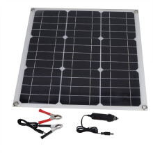 Painel solar monocristalino de 30W 18V, alta eficiência de conversão, múltiplas opções de conexão, robusto e com longa vida útil, flexível e