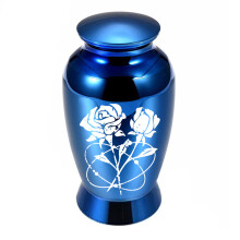 Metal Pet Memorial Urn for Ashes Furs Remembrances Gift-Blue