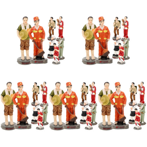 35 Pcs Sand Table People Models Realistic Miniature Figures Decor 1