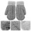 Strickhandschuhe Winter Fäustlinge Grau 10