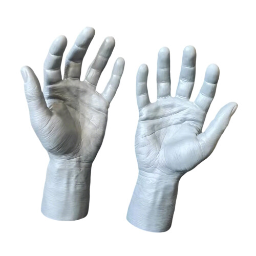 Multifunctional PVC Hand Mold for Retail Display Realistic-Gray
