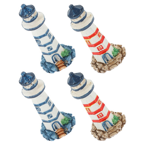 12 Mini Fari In Resina Tema Per 2