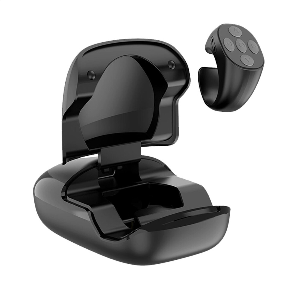 Scrolling Ring Camera Video Recording Remote Control Finish Ereader Controller For Photos Compatible With Iphone Android Black 9323874276144