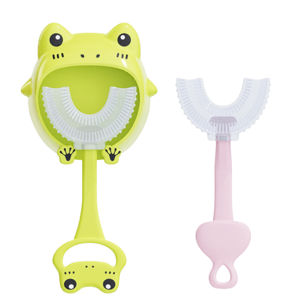 Healthy Habits Start With Our U Shaped Toothbrush, Manual Whole Mouth Cleaner For Kids, Gentle Silicone Bristles For Safe And Efficient Cleaning, Ergo