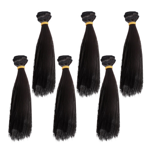6 Unidades Perucas Para Bonecas: Cabelo Sintético