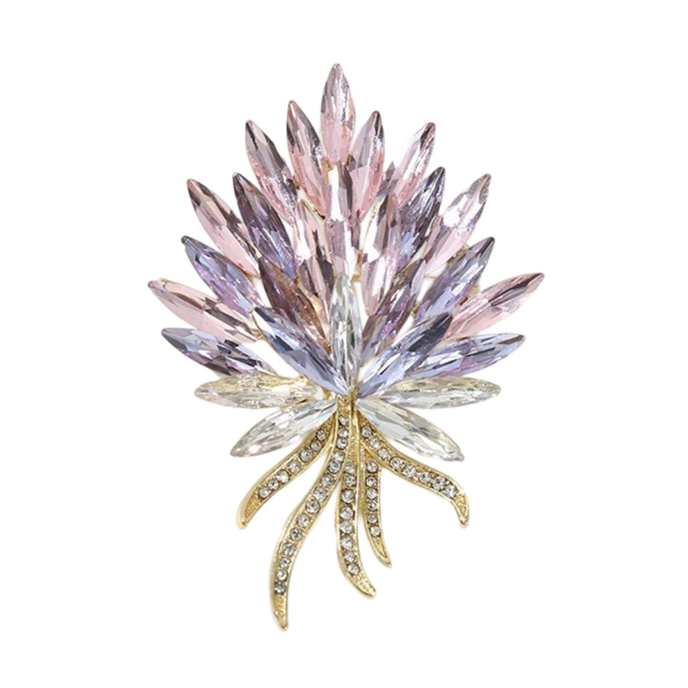 Shimmering Butterfly Pin Purple Pink Crystal-Pink and purple