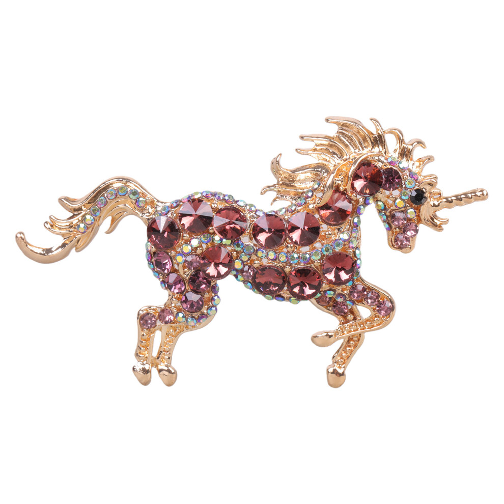 Purple Stylish Unicorns Brooch Alloy Craftsmanship Versatile