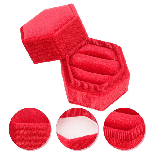Hochzeitsring Box, Heiratsantrag Hexagon Ringhalter 1