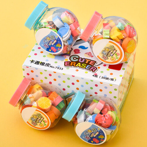 3 Blikjes Mini Gummetje Creatief Papierwaren Markeerbaar 2