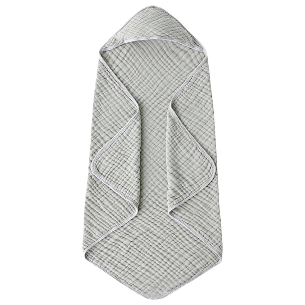 Hooded Baby Towels 35 X 35 Inch Cotton Baby Bath Towel Unisex 03 Years Old Grey