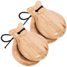 2 Paar Kastagnetten Kleine Fingerkastagnetten Holz Musikinstrument
