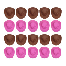 60 Unidades Sombrero Mini Plástico Vaquero Para Muñecas Y Manualidades