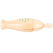 wooden fish shaped percussion instrument set educational toy for kids