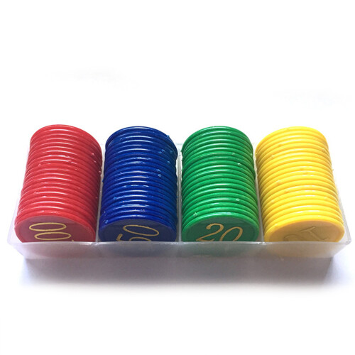 80 Pièces De Jetons Ronds En Plastique Numéros Pour Comptage 1