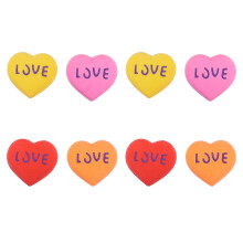 20 Unidades Borrador Forma Corazón Goma Dibujos Escolar