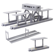 One Set Diy Sand Table Train Model Kit With Railway Scenery