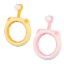 Von Zahnärzten entwickelte Babyzahnbürste, Silikonbürstenkopf für sanfte Reinigung, 360-Rundumreinigung, ergonomischer Griff, BPA-frei, sanft