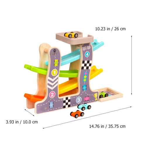 1 Set Track Car Toy Interactive Plaything For Early Education 1
