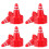6Pcs 20Pcs Mini Plastic Traffic Cones For Kids Play 1
