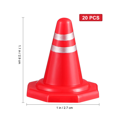 6Pcs 20Pcs Mini Plastic Traffic Cones For Kids Play 1