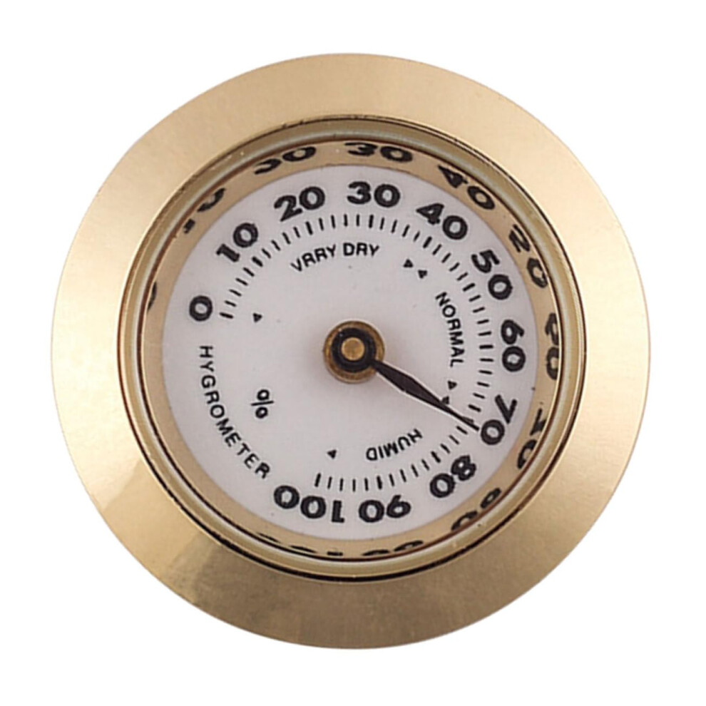 Mechanical Analog Cigar Hygrometer Small Humidity Gauge For Humidor Case Compact Portable Metal Precision Accessory For Cigar Box