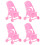 4Pcs Simulation Baby Stroller Plastic Trolley Model Toy For Kids 8