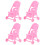 4Pcs Simulation Baby Stroller Plastic Trolley Model Toy For Kids 5