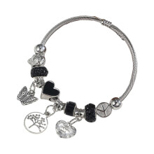 Handmade Rhinestones Bead Bracelet Corrosions Resistant-Black